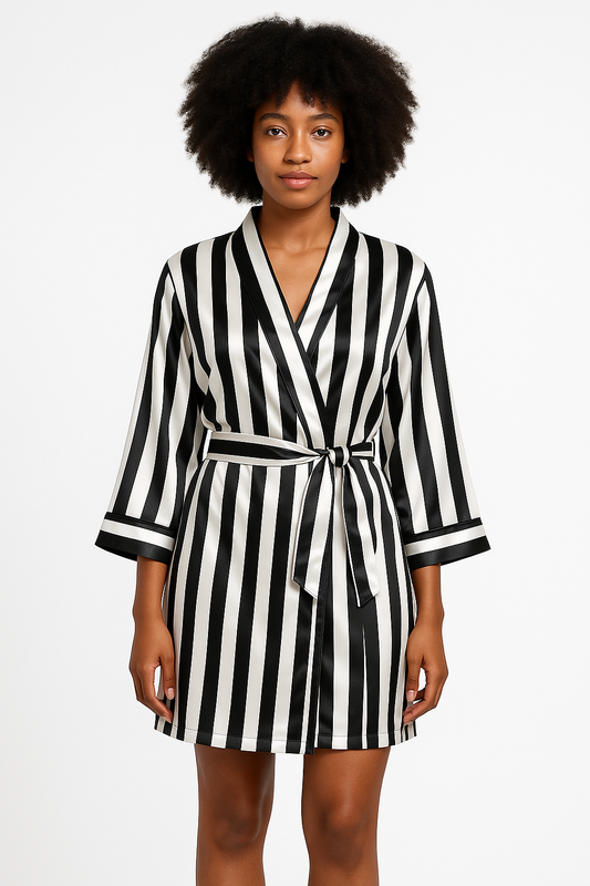 Monochrome Luxe Robe