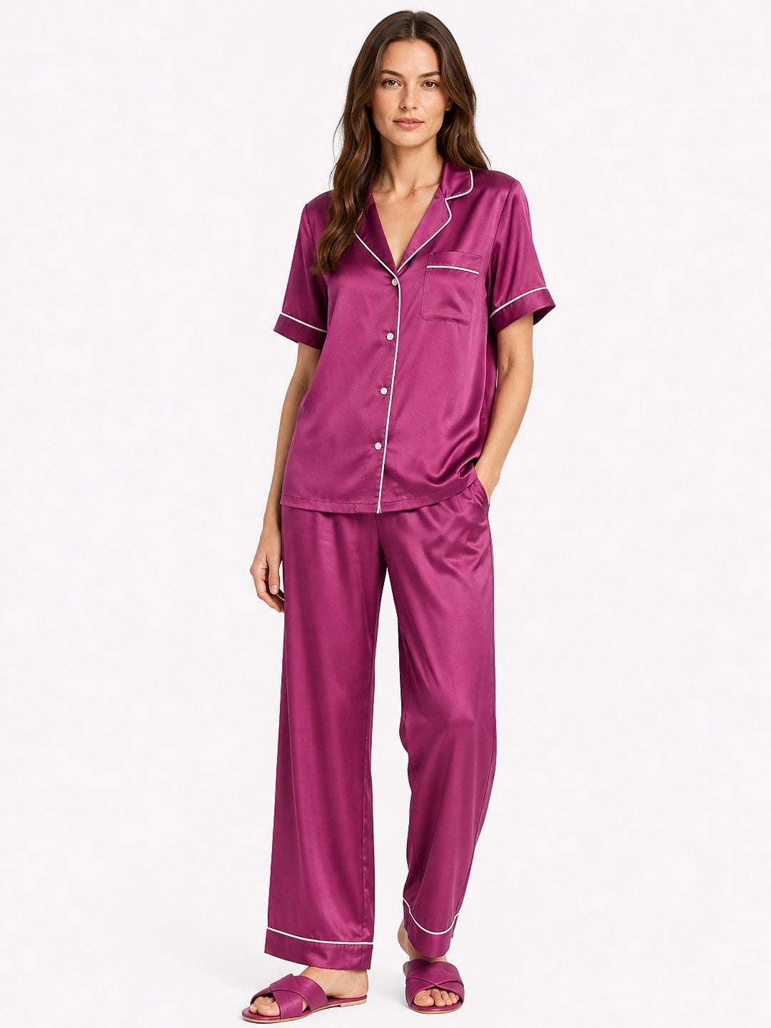 Dahlia Satin Pajama Set