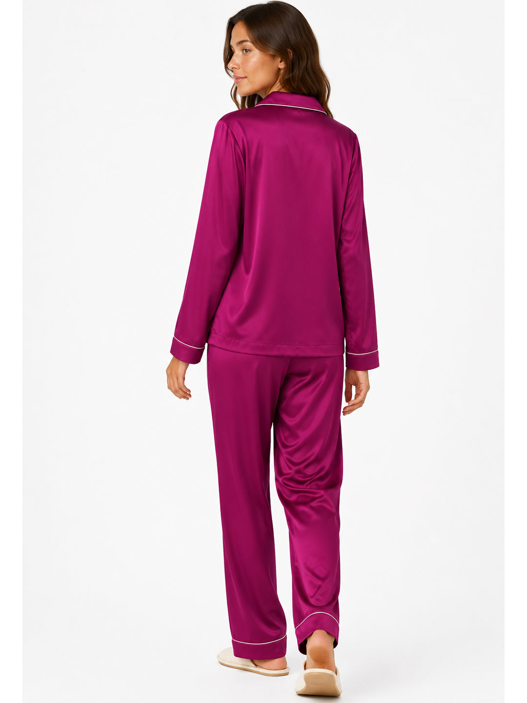 Dahlia Satin Classic Pajama Set