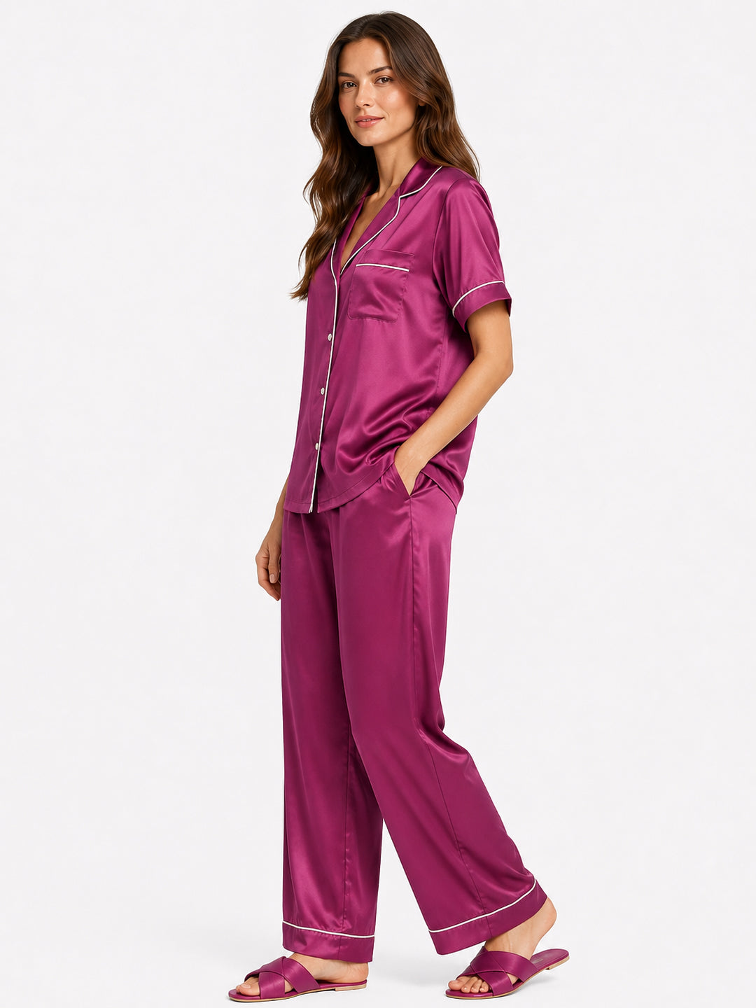 Dahlia Satin Pajama Set