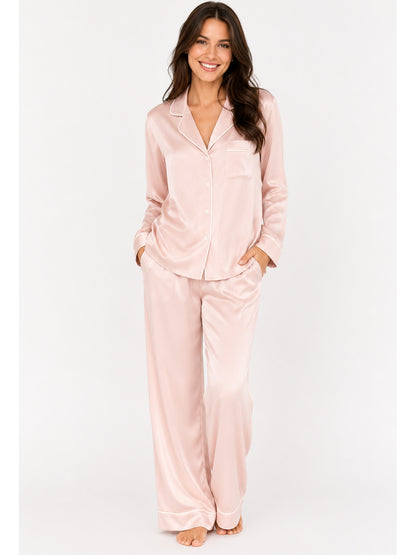 Brume Satin Classic Pajama Set