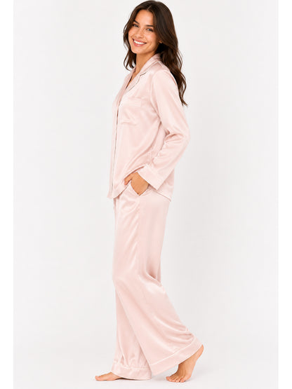 Brume Satin Classic Pajama Set