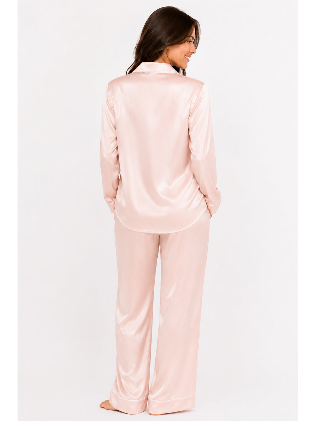 Brume Satin Classic Pajama Set