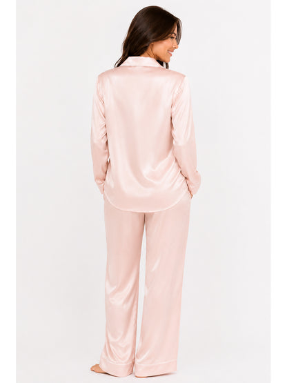 Brume Satin Classic Pajama Set