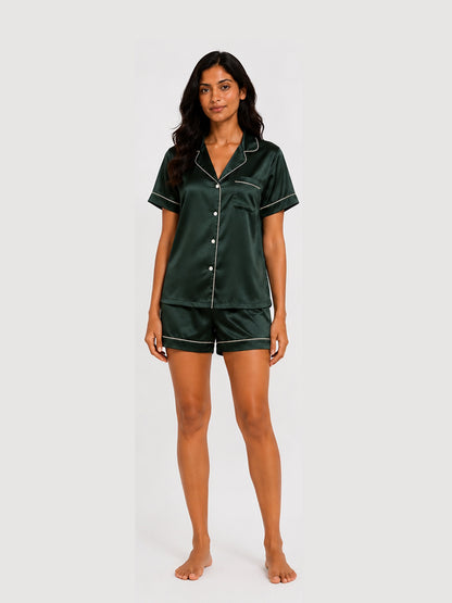 Laurel Satin Shorts Set