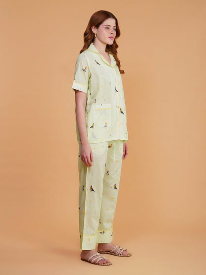 Birdie Brunch Cotton Pajama Set