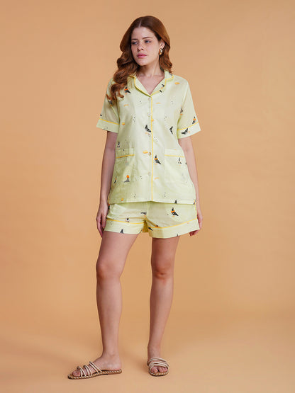 Birdie Brunch Cotton Shorts Set
