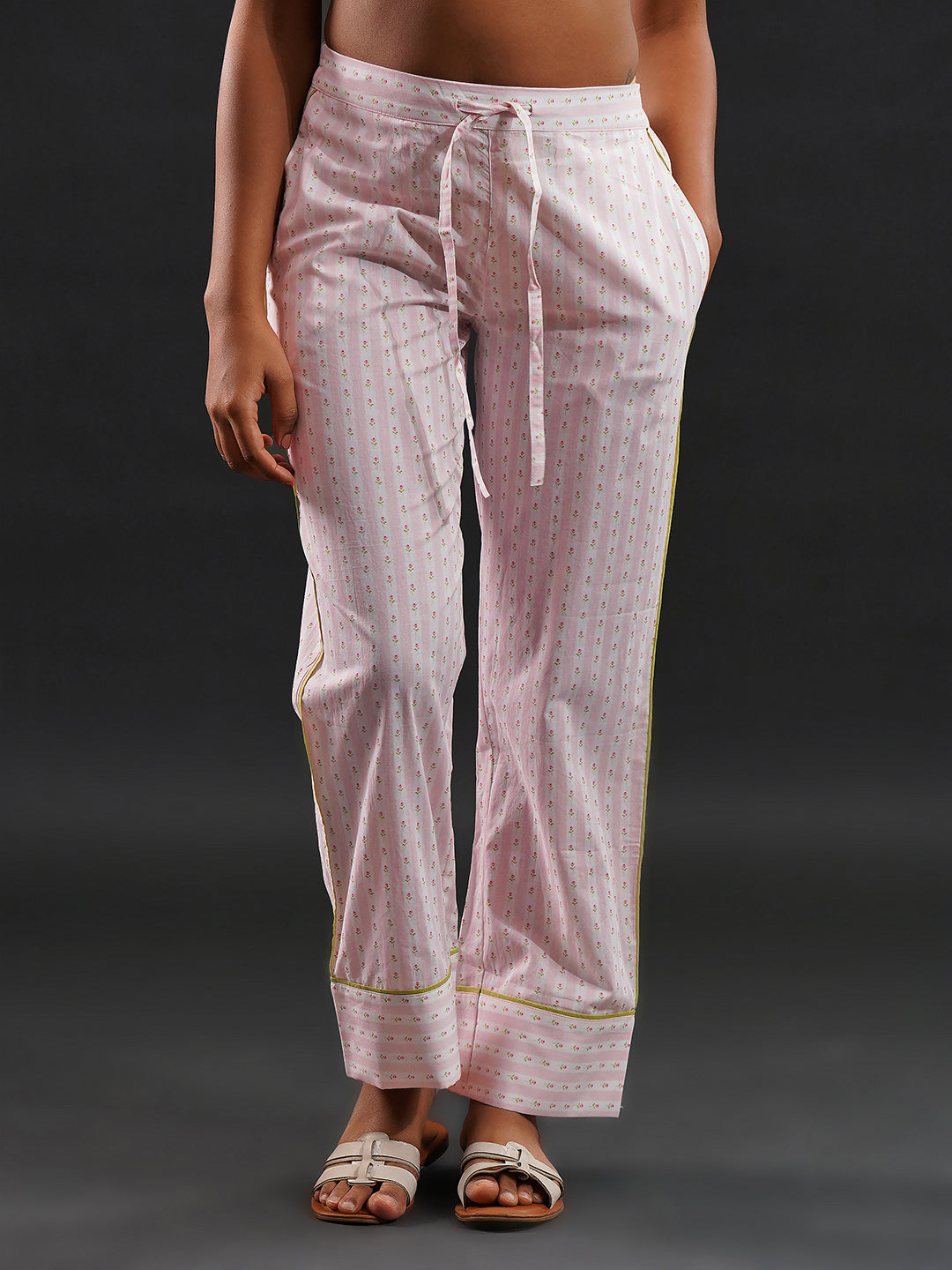 Rose Ribbons Cotton Pajama Set