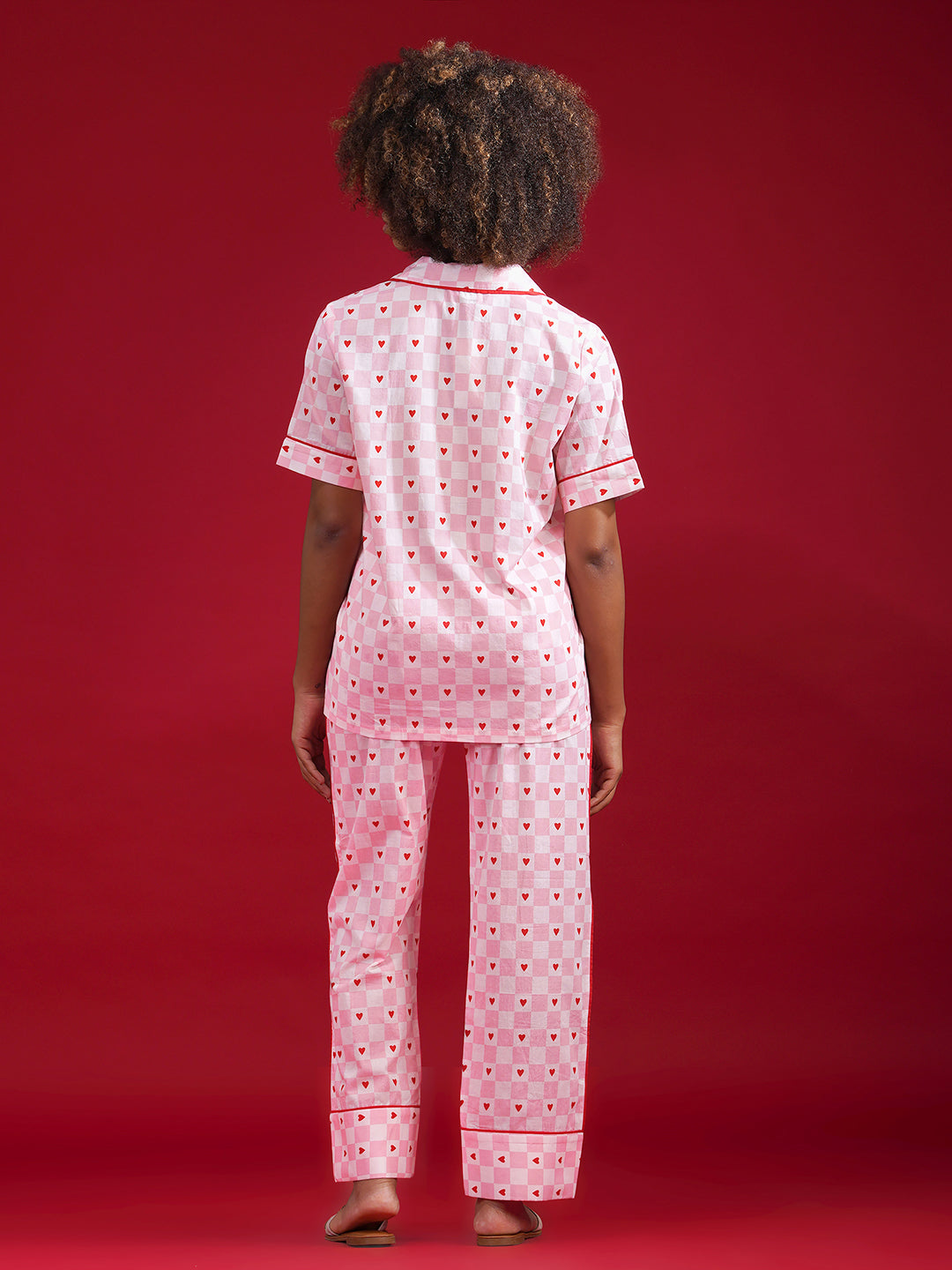 Sweetheart Checks Cotton Pajama Set
