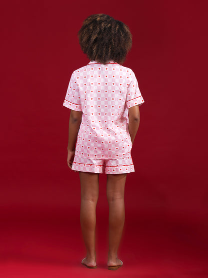 Sweetheart Checks Cotton Shorts Set