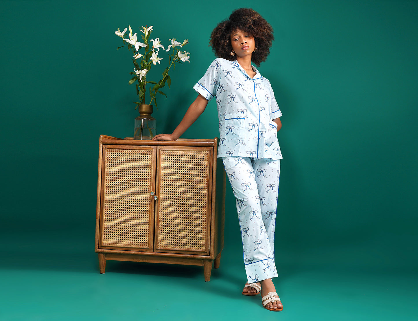 Twilight Bows Cotton Pajama Set