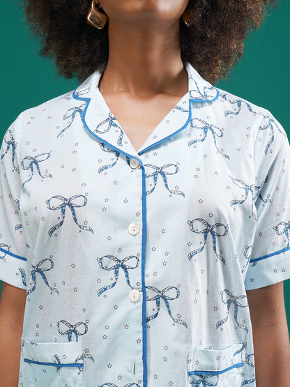 Twilight Bows Cotton Pajama Set