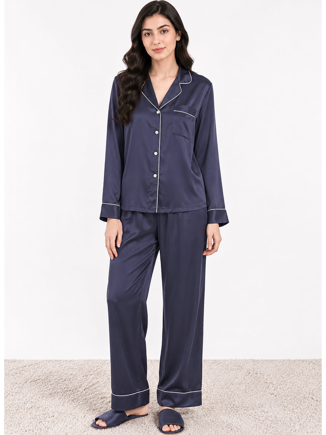 Nocturne Satin Classic Pajama Set