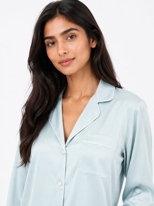Opaline Satin Classic Pajama Set