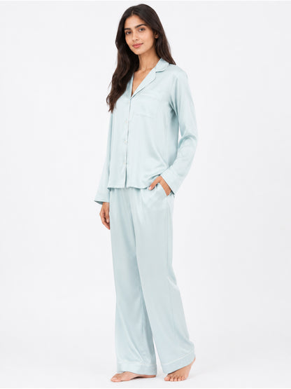 Opaline Satin Classic Pajama Set