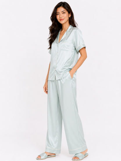 Opaline Satin Pajama Set