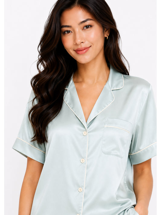 Opaline Satin Pajama Set