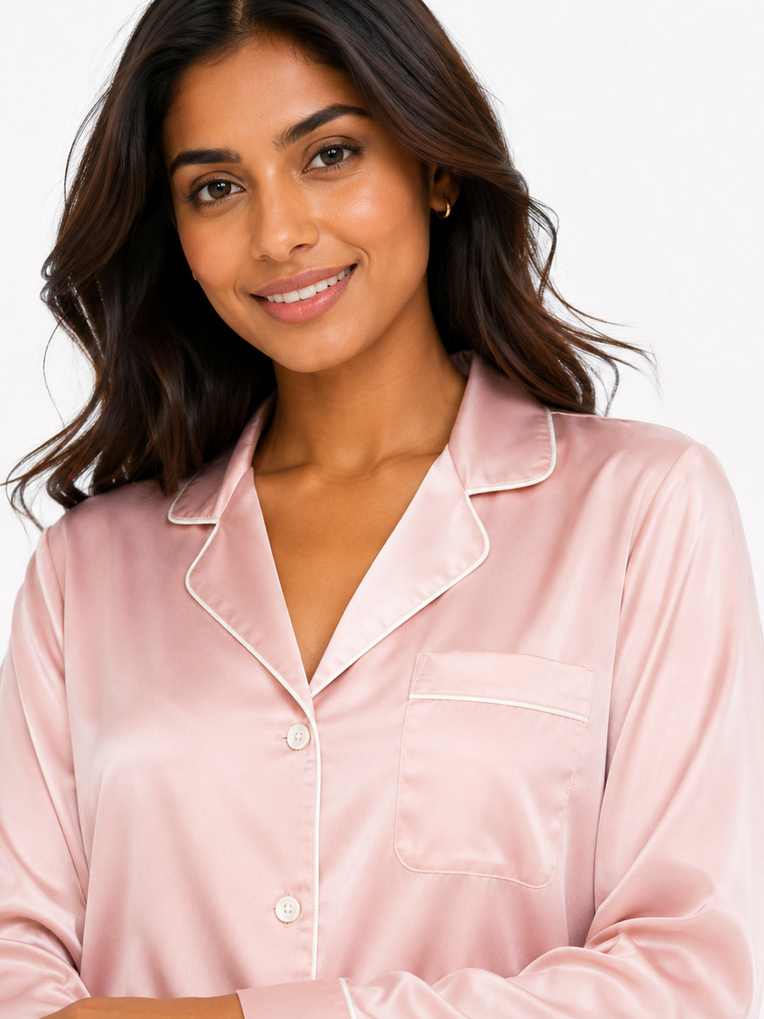 Petal Satin Classic Pajama Set