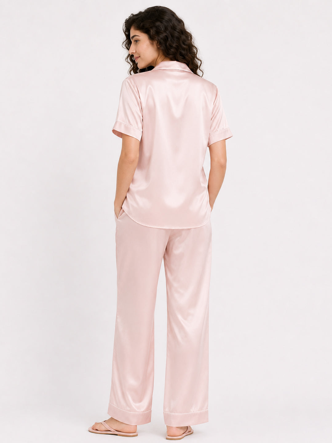 Petal Satin Pajama Set