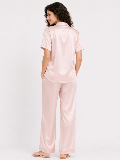 Petal Satin Pajama Set