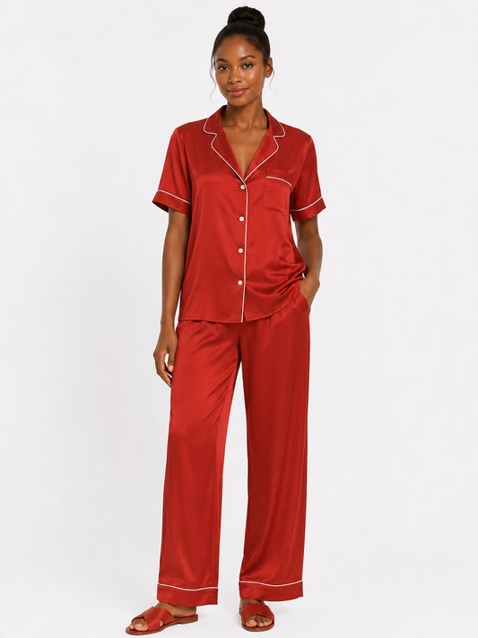 Rubis Satin Pajama Set