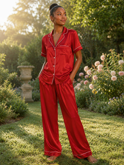 Rubis Satin Pajama Set