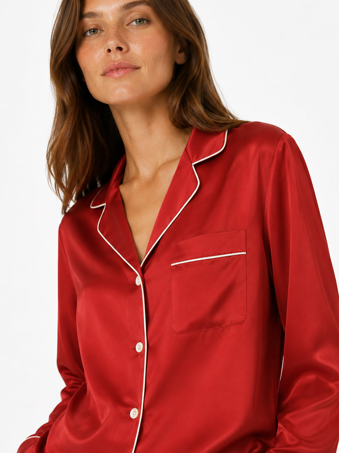 Rubis Satin Classic Pajama Set