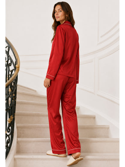 Rubis Satin Classic Pajama Set