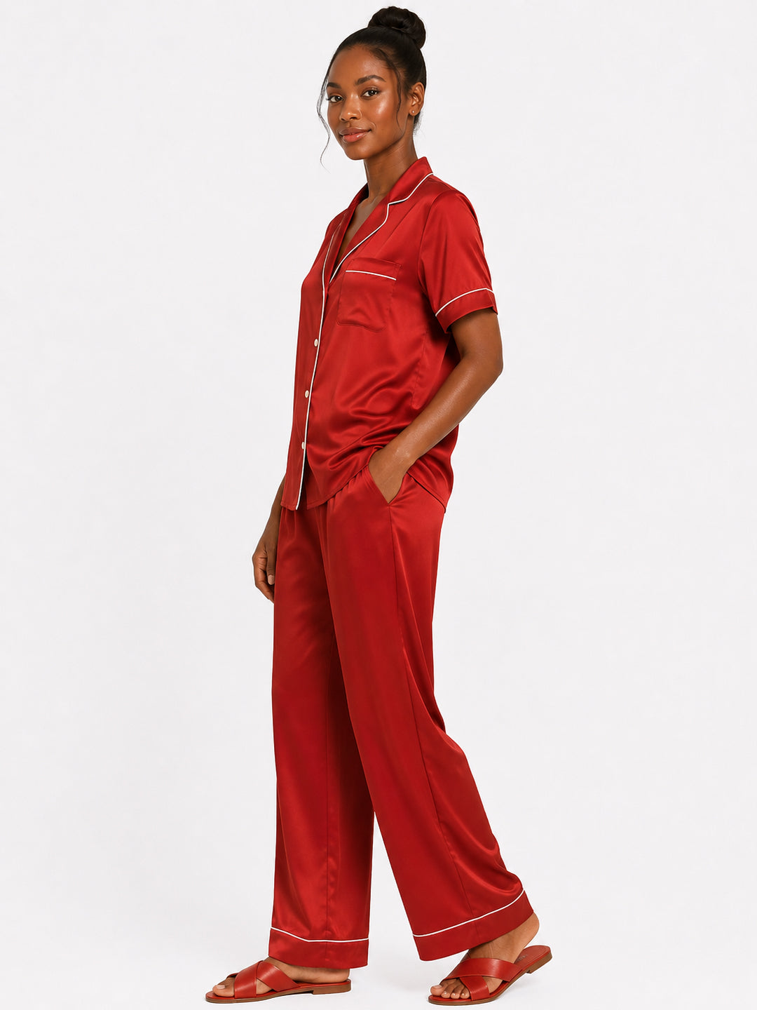 Rubis Satin Pajama Set