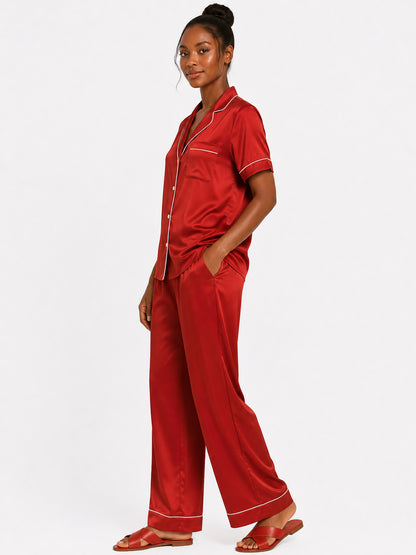 Rubis Satin Pajama Set