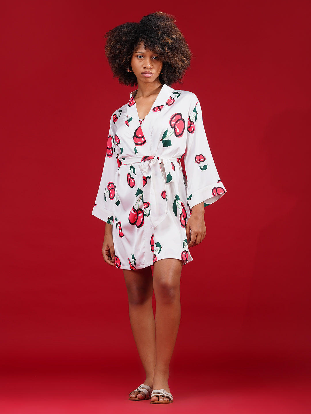 Cherry Pop Satin Set