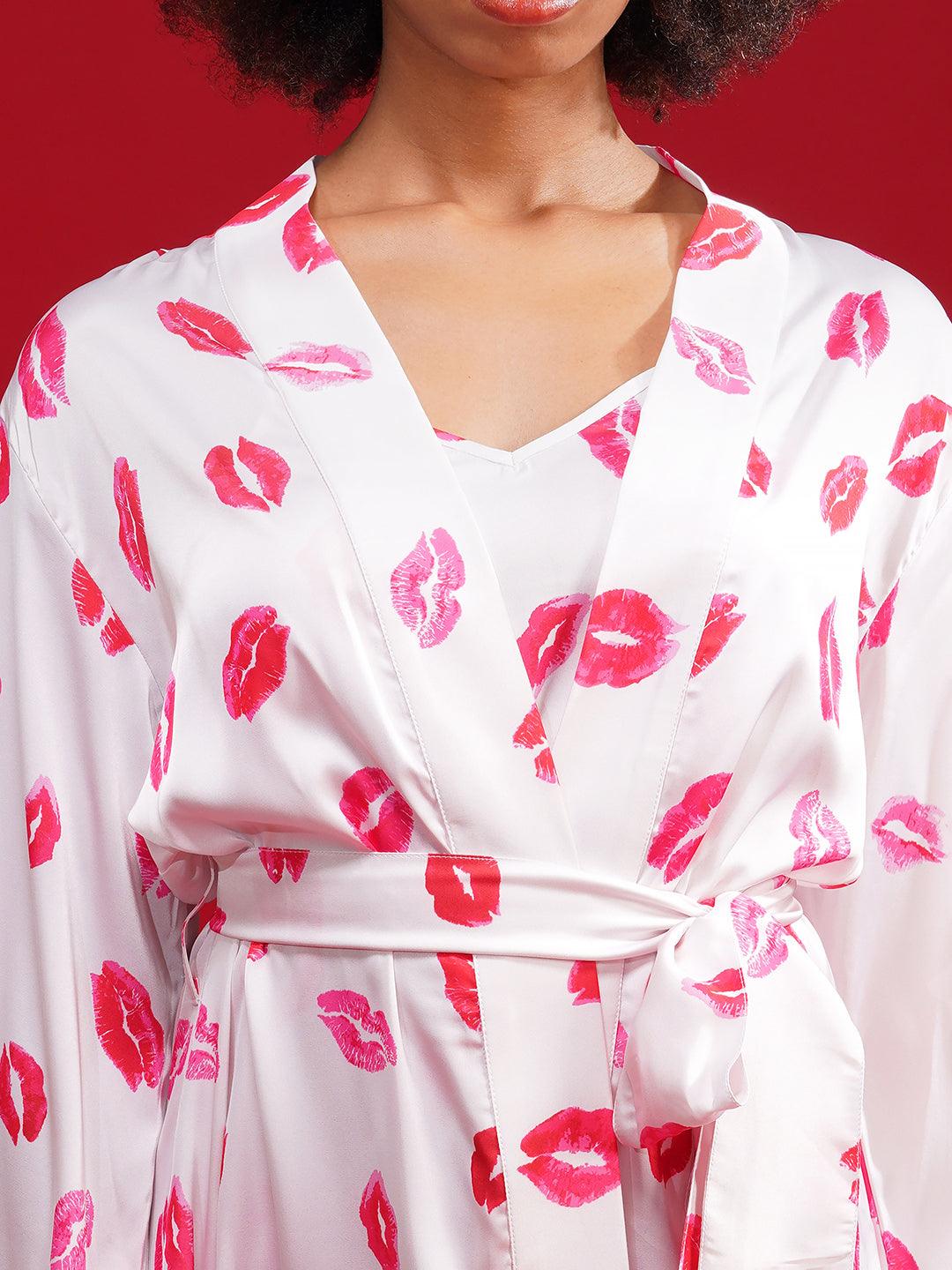Kiss Kiss Satin Set
