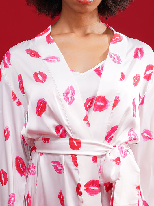 Kiss Kiss Satin Set