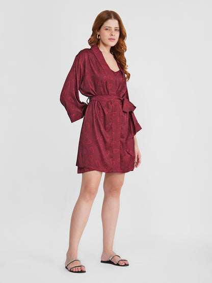 Velvet Heart Satin Set