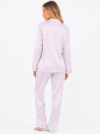 Wisteria Satin Classic Pajama Set