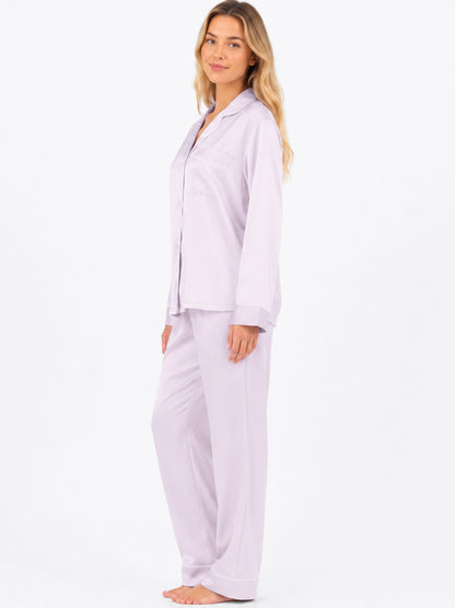 Wisteria Satin Classic Pajama Set