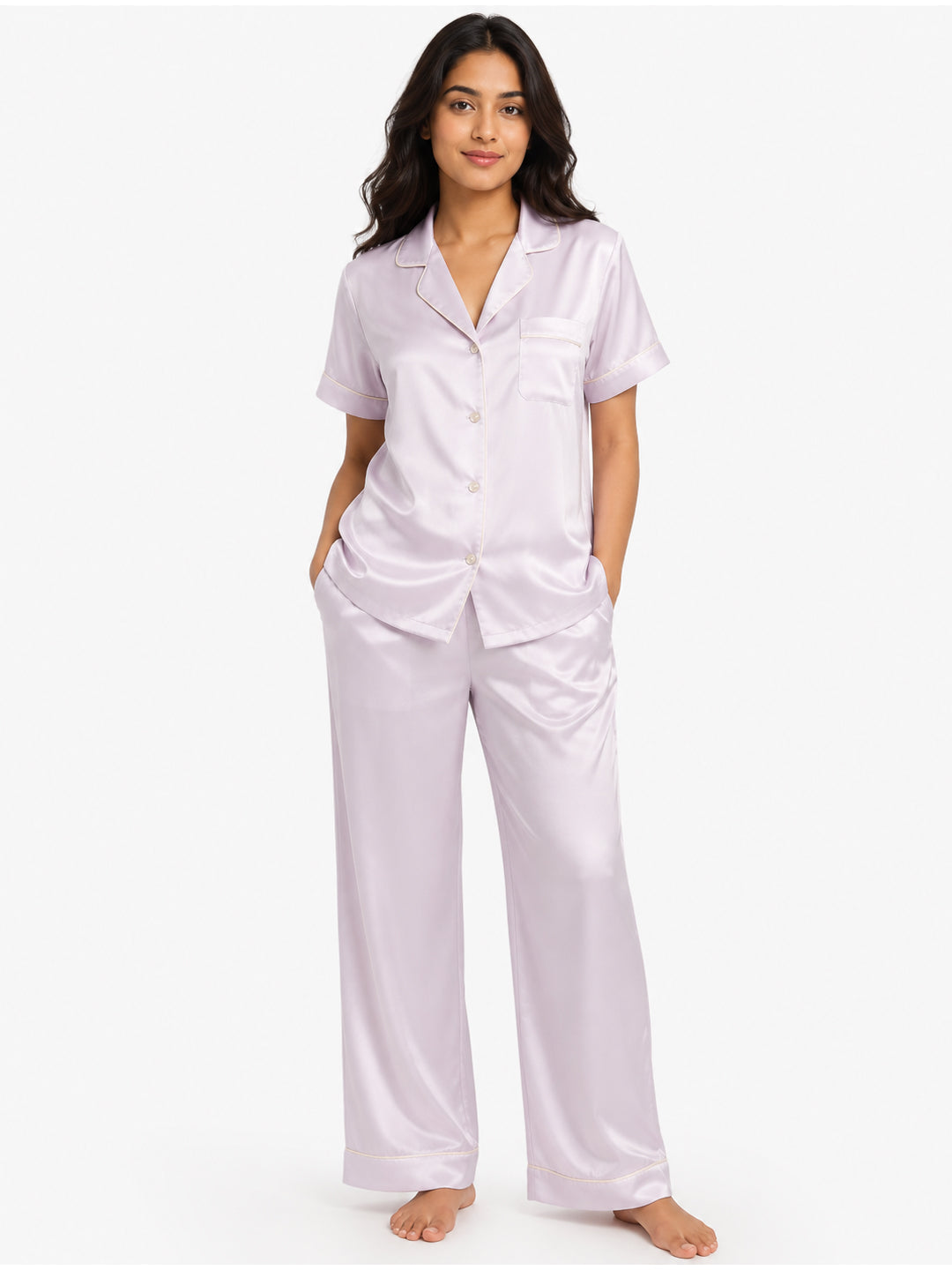 Wisteria Satin Pajama Set