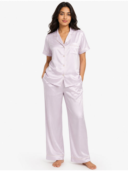 Wisteria Satin Pajama Set