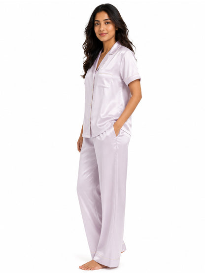 Wisteria Satin Pajama Set