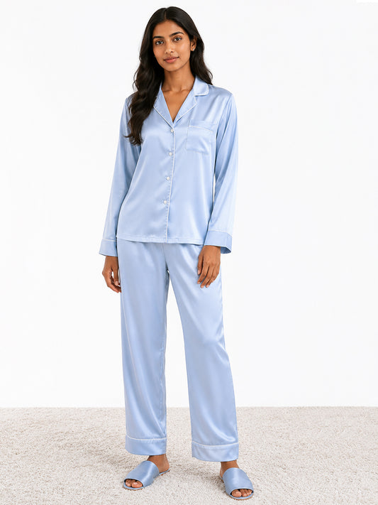Zephyr Satin Classic Pajama Set
