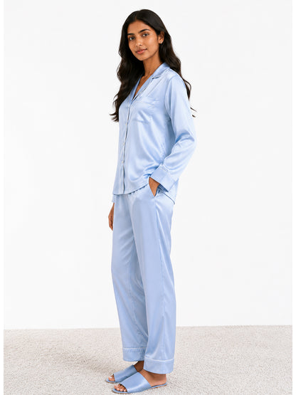 Zephyr Satin Classic Pajama Set