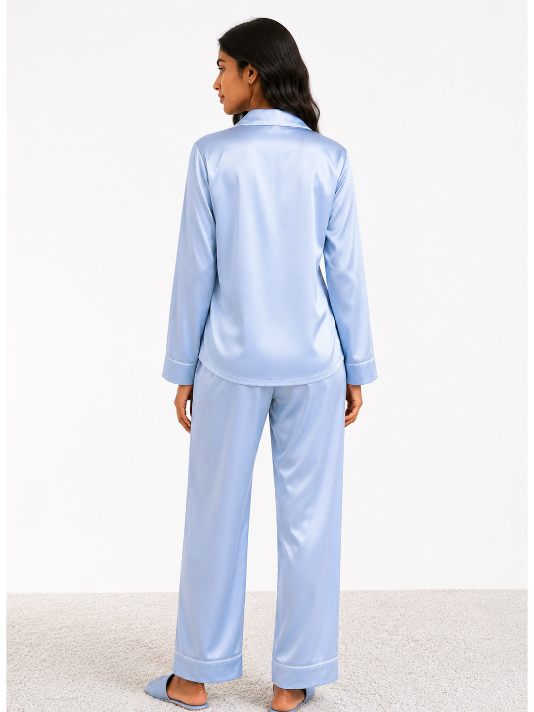 Zephyr Satin Classic Pajama Set