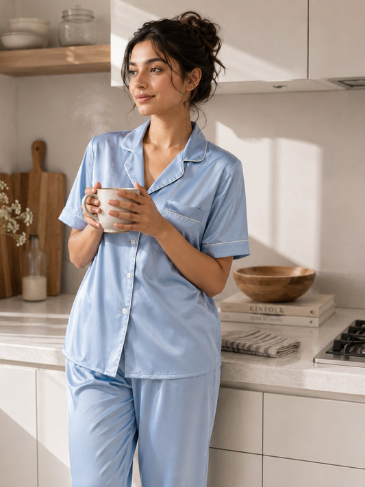 Zephyr Satin Pajama Set