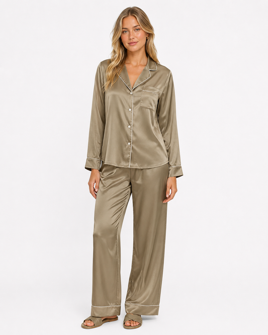 Cypress Satin Classic Pajama Set