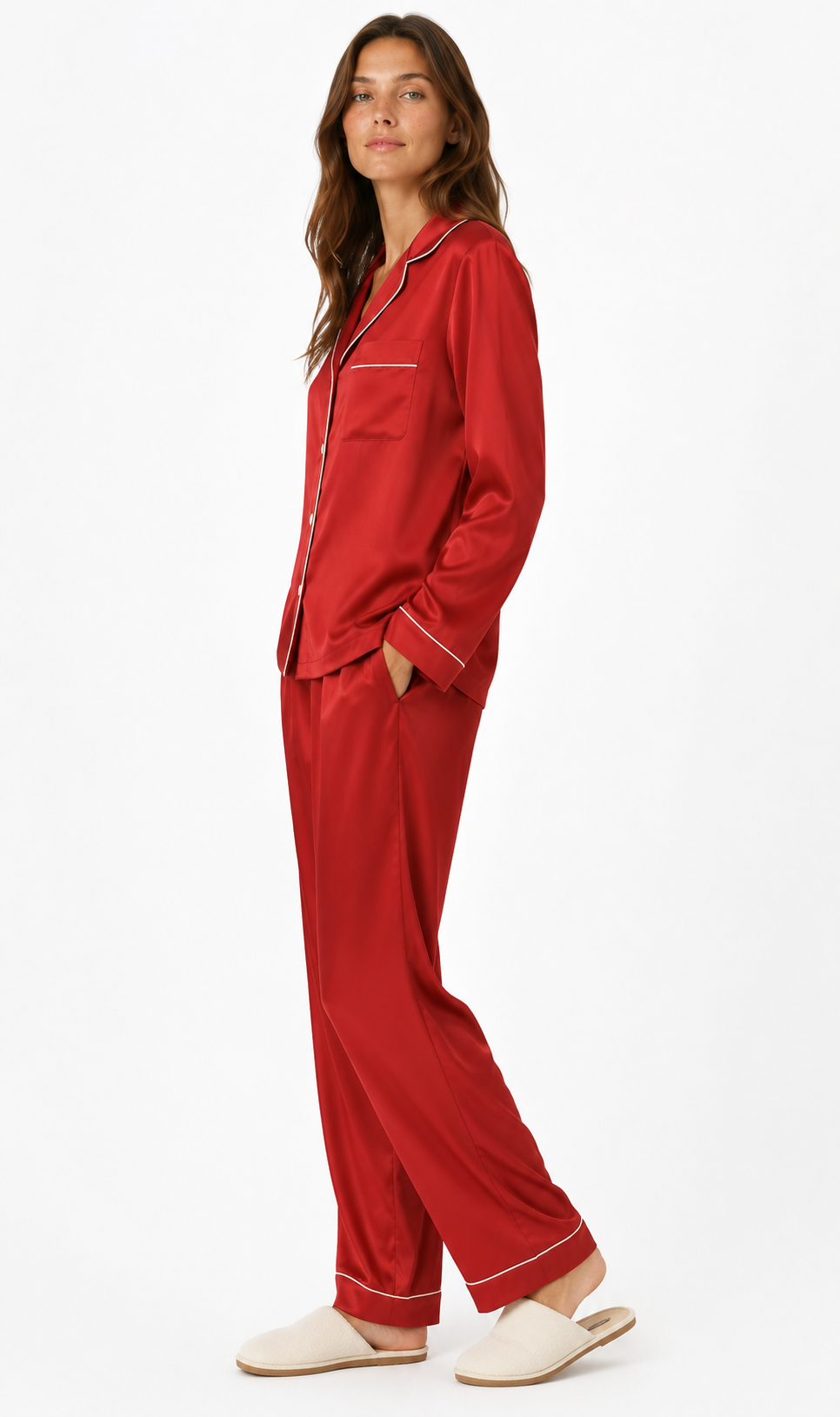 Rubis Satin Classic Pajama Set