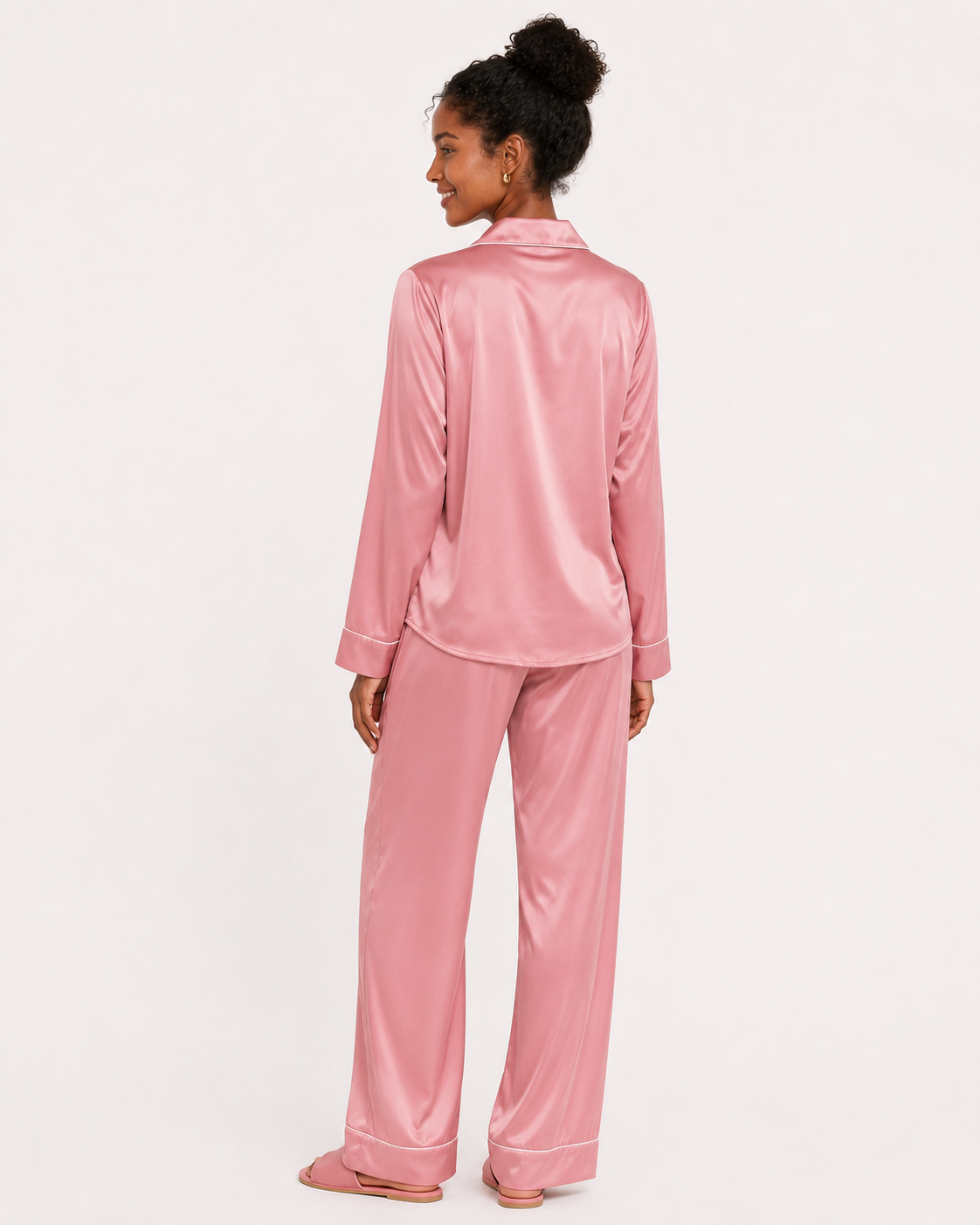 Cameo Satin Classic Pajama Set
