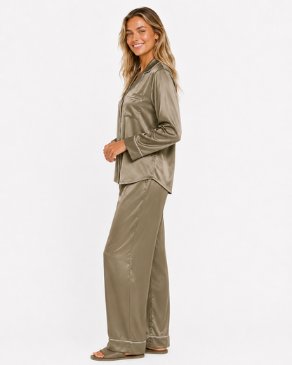 Cypress Satin Classic Pajama Set