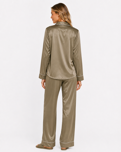 Cypress Satin Classic Pajama Set