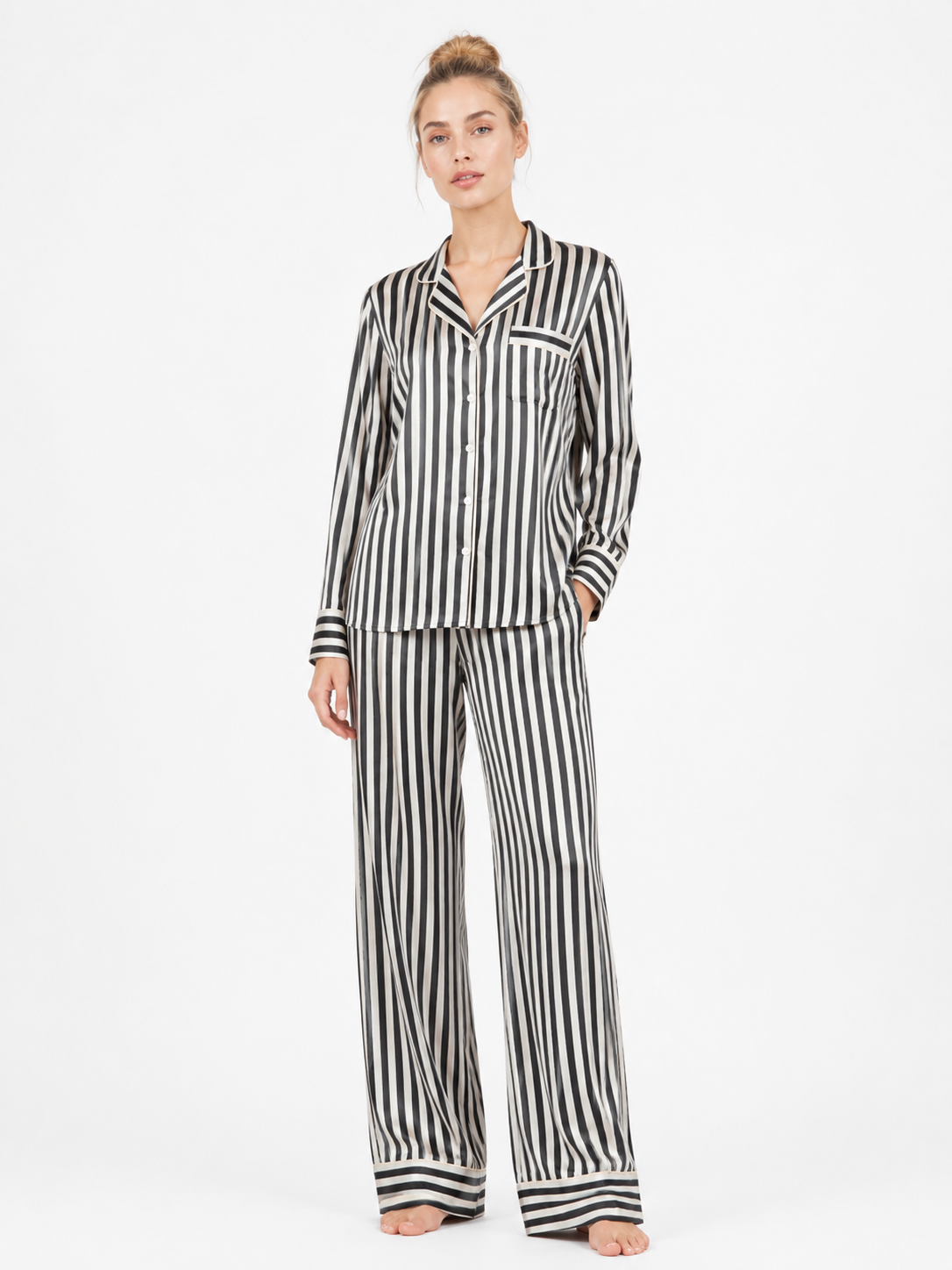 Éclipse Satin Classic Pajama Set