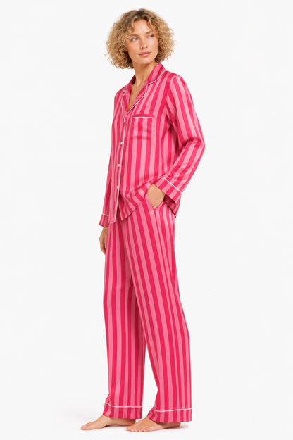 Bonbon Satin Classic Pajama Set